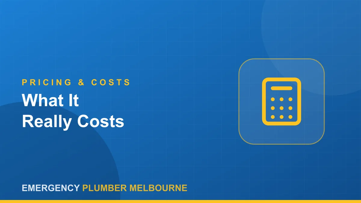 How Much Does an Emergency Plumber Cost in Melbourne? (2026)